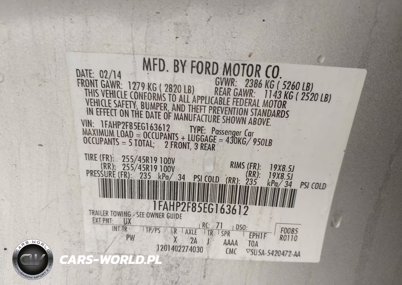 2014 Ford Taurus Limited VIN:1FAHP2F85EG163612 - 9