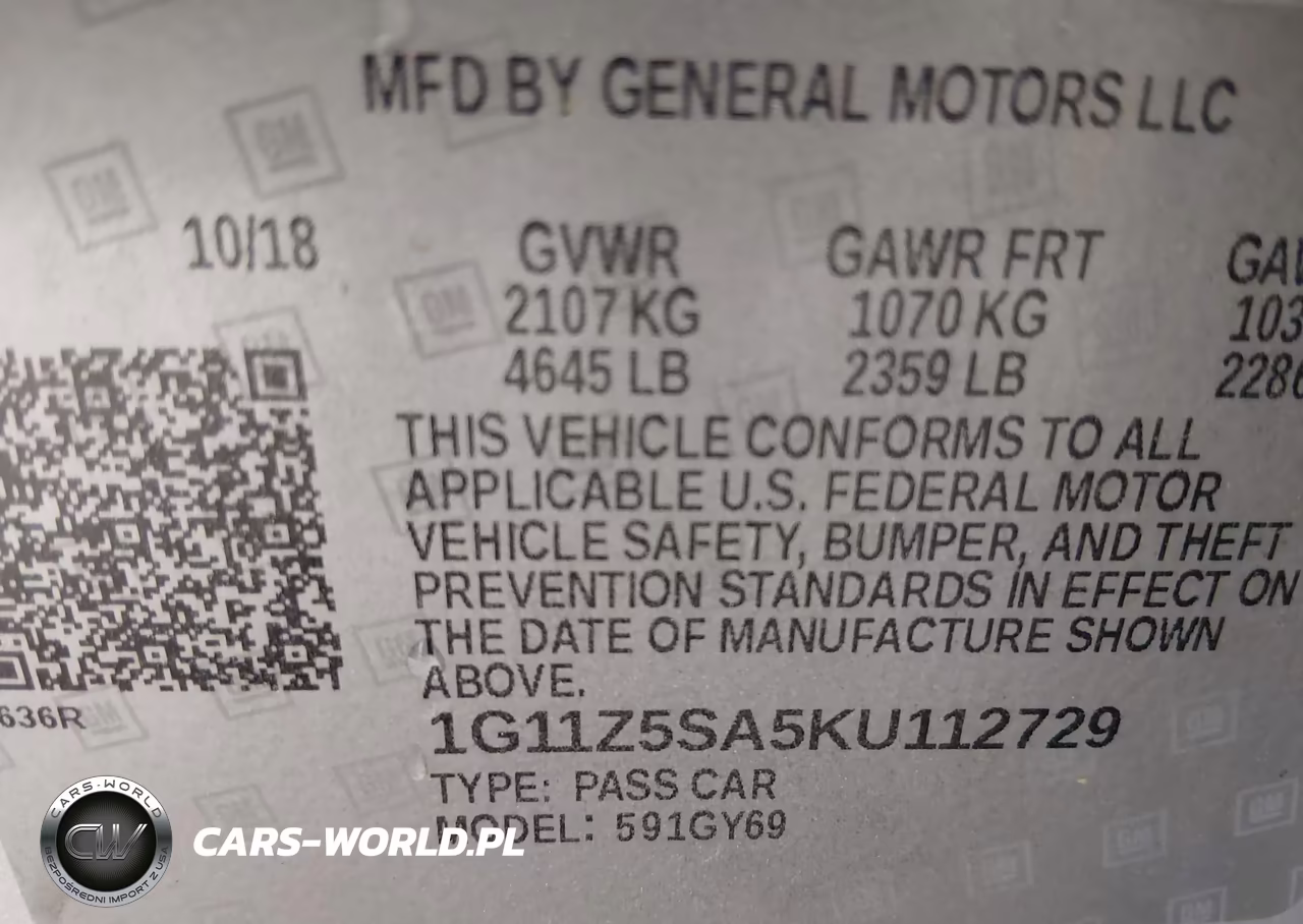 2019 Chevrolet Impala Lt VIN:1G11Z5SA5KU112729 - 9