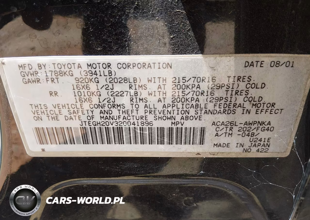 2002 Toyota Rav4 VIN:JTEGH20V320041896 - 9