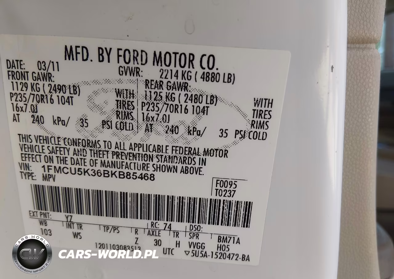 2011 Ford Escape Hybrid Limited VIN:1FMCU5K36BKB85468 - 9