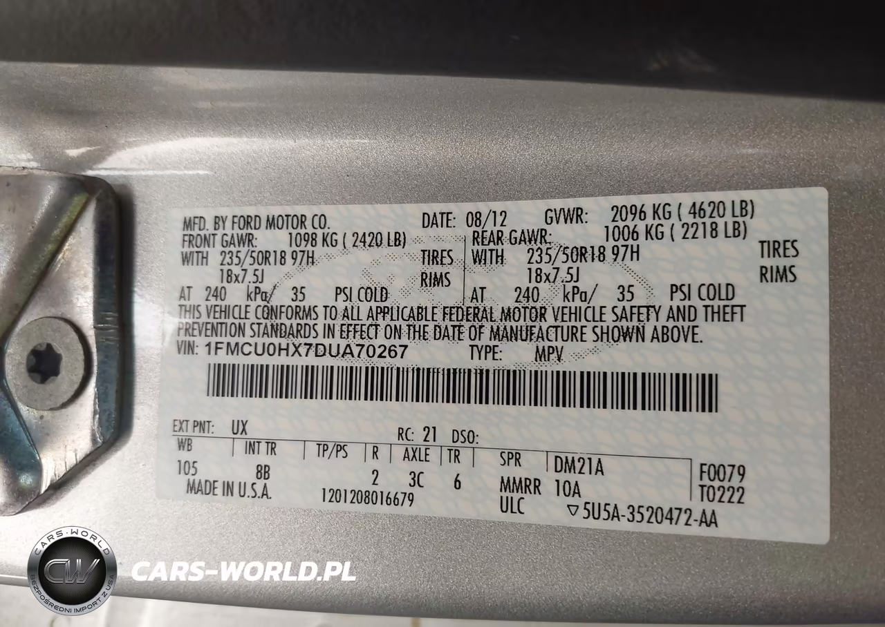 2013 Ford Escape Sel VIN:1FMCU0HX7DUA70267 - 9