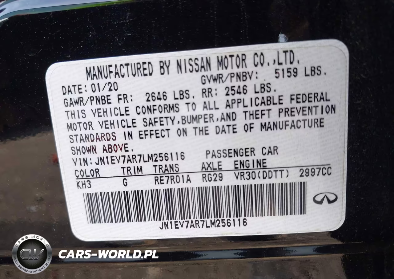 2020 Infiniti Q50 Luxe Awd VIN:JN1EV7AR7LM256116 - 9