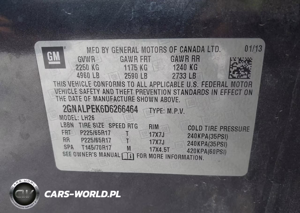 2013 Chevrolet Equinox 2Lt VIN:2GNALPEK6D6266464 - 9
