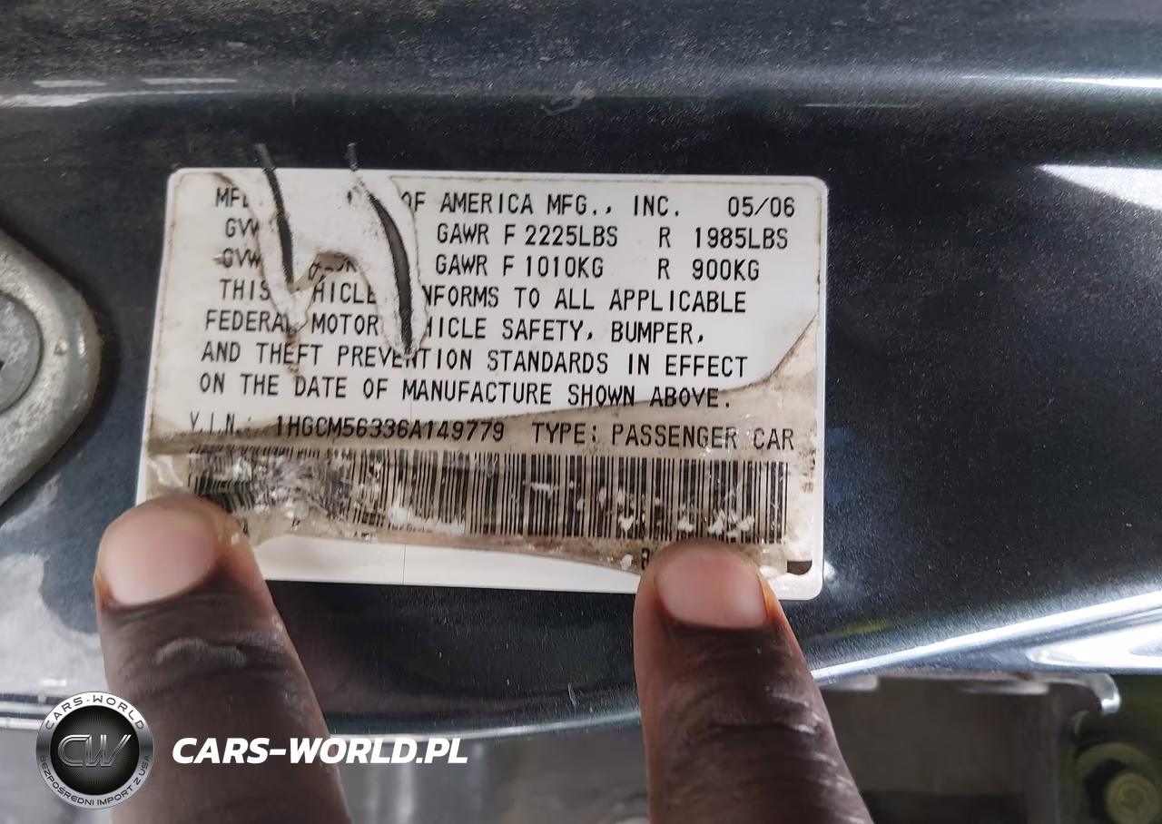 2006 Honda Accord 2.4 Se VIN:1HGCM56336A149779 - 9