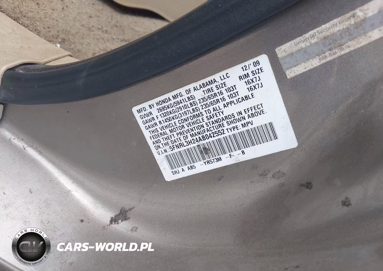 2010 Honda Odyssey Lx VIN:5FNRL3H24AB042552 - 9
