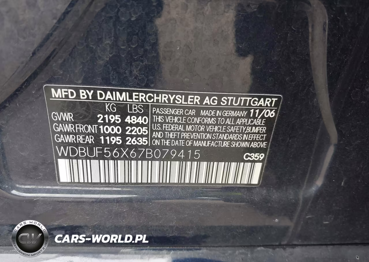 2007 Mercedes-Benz E 350 VIN:WDBUF56X67B079415 - 9