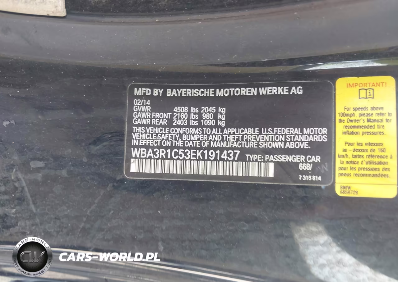 2014 BMW 435I VIN:WBA3R1C53EK191437 - 9