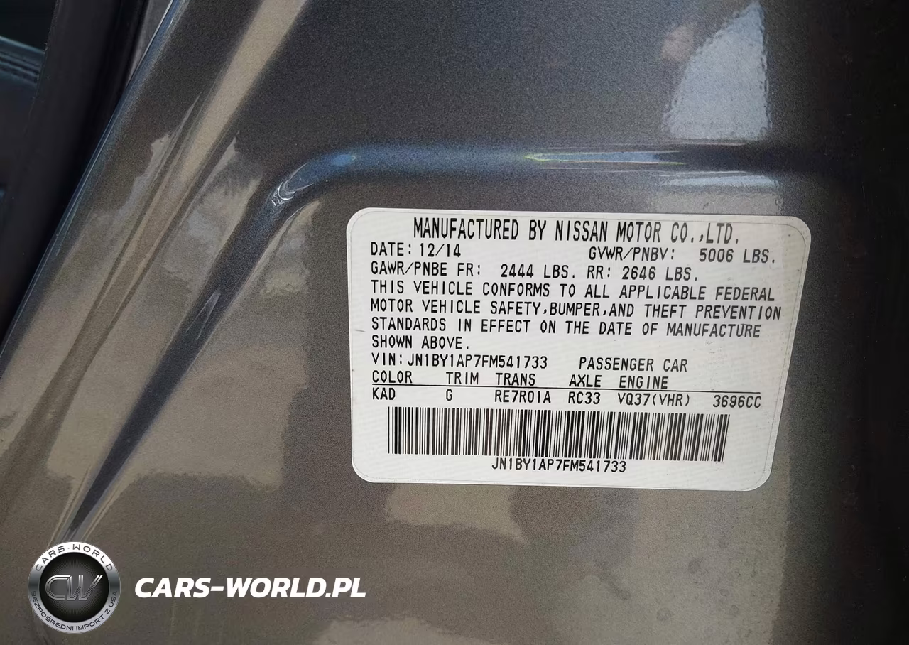 2015 Infiniti Q70 3.7 VIN:JN1BY1AP7FM541733 - 9