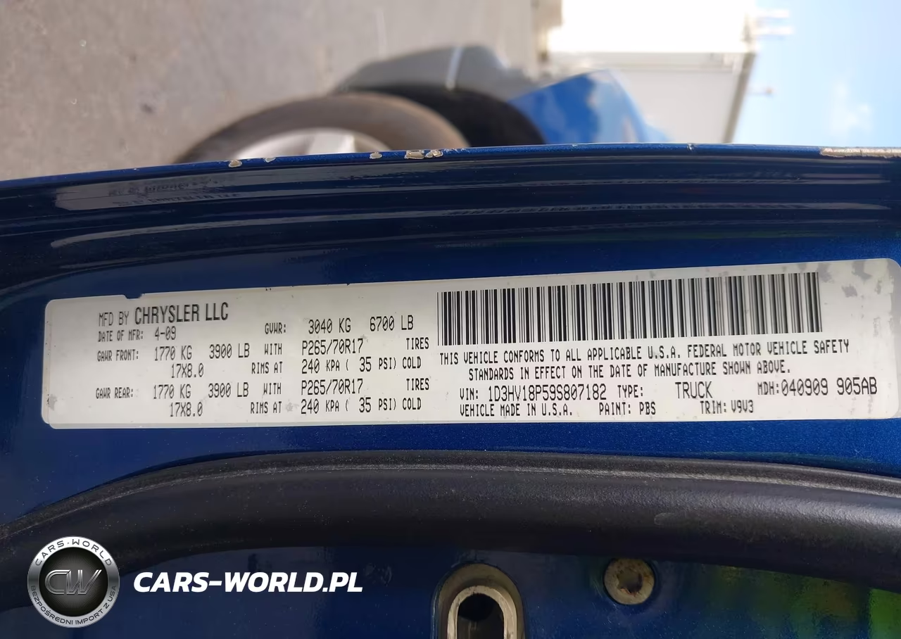 2009 Dodge Ram 1500 St VIN:1D3HV18P59S807182 - 9