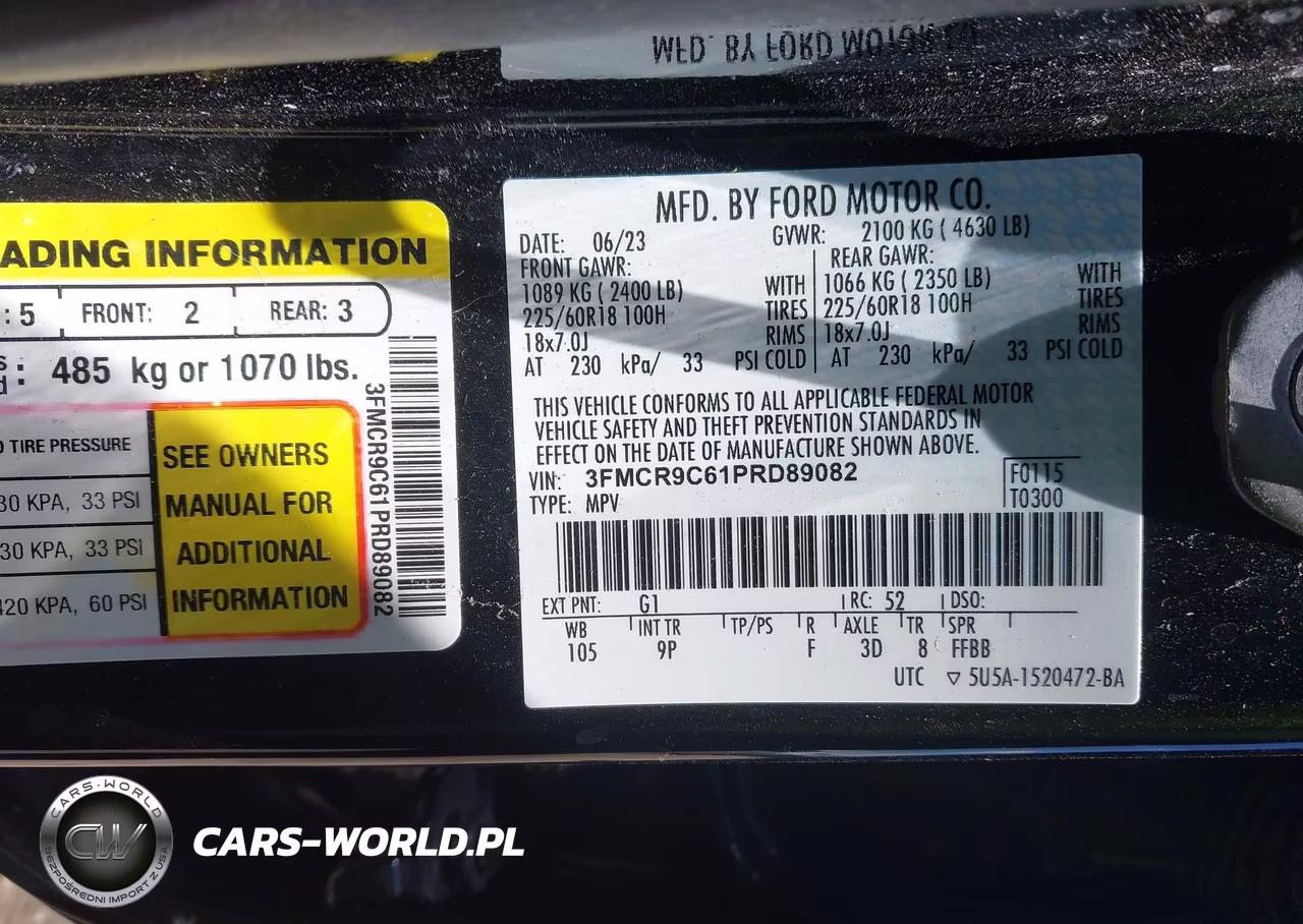2023 Ford Bronco Sport Outer Banks VIN:3FMCR9C61PRD89082 - 9
