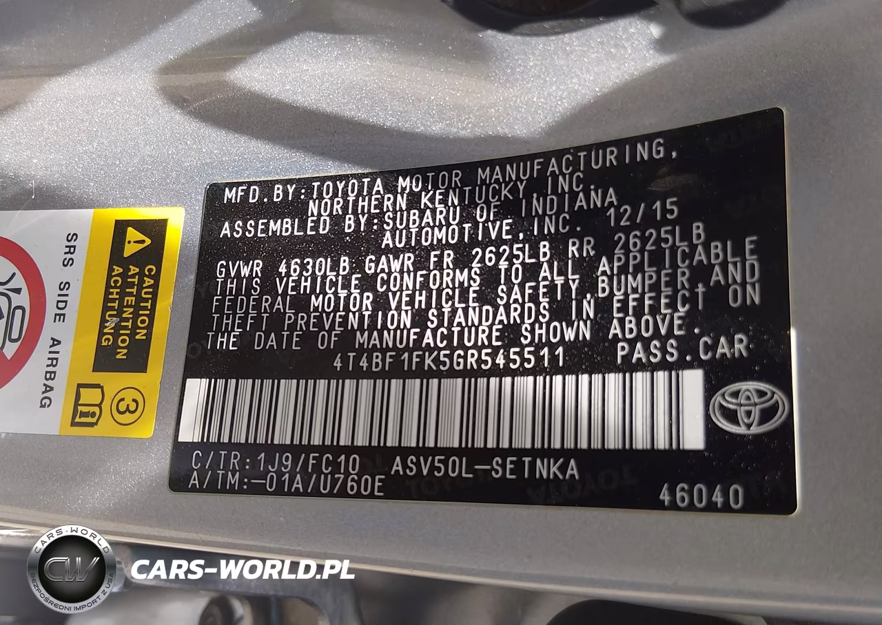 2016 Toyota Camry Le VIN:4T4BF1FK5GR545511 - 9