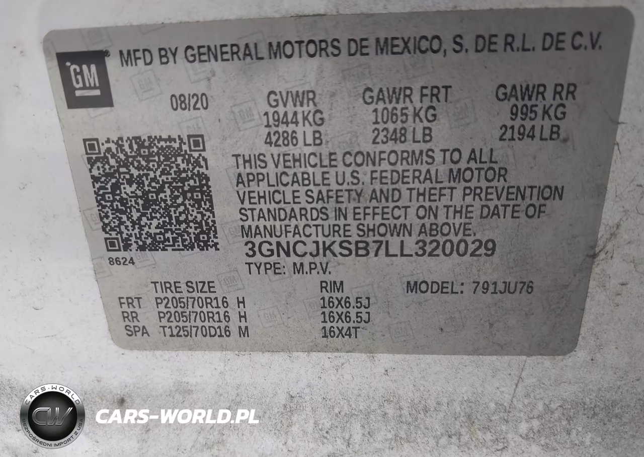 2020 Chevrolet Trax Fwd Ls VIN:3GNCJKSB7LL320029 - 9