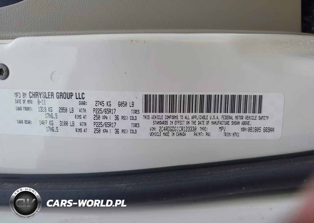 2012 Dodge Grand Caravan Crew VIN:2C4RDGDG1CR123330 - 9