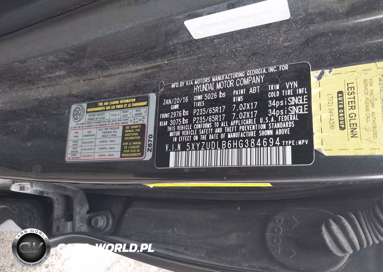 2017 Hyundai Santa Fe Sport 2.4L VIN:5XYZUDLB6HG384694 - 9