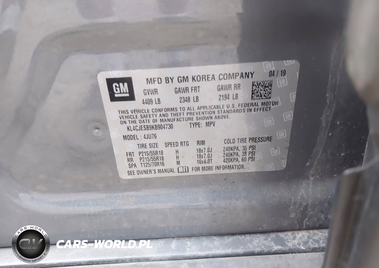 2019 Buick Encore Awd Preferred VIN:KL4CJESB9KB904730 - 9