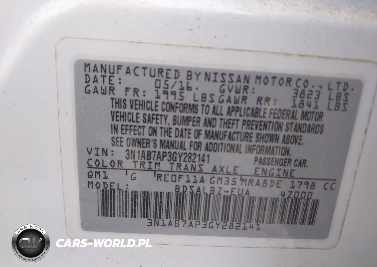 2016 Nissan Sentra Fe+ S-S-Sl-Sr-Sv VIN:3N1AB7AP3GY282141 - 9