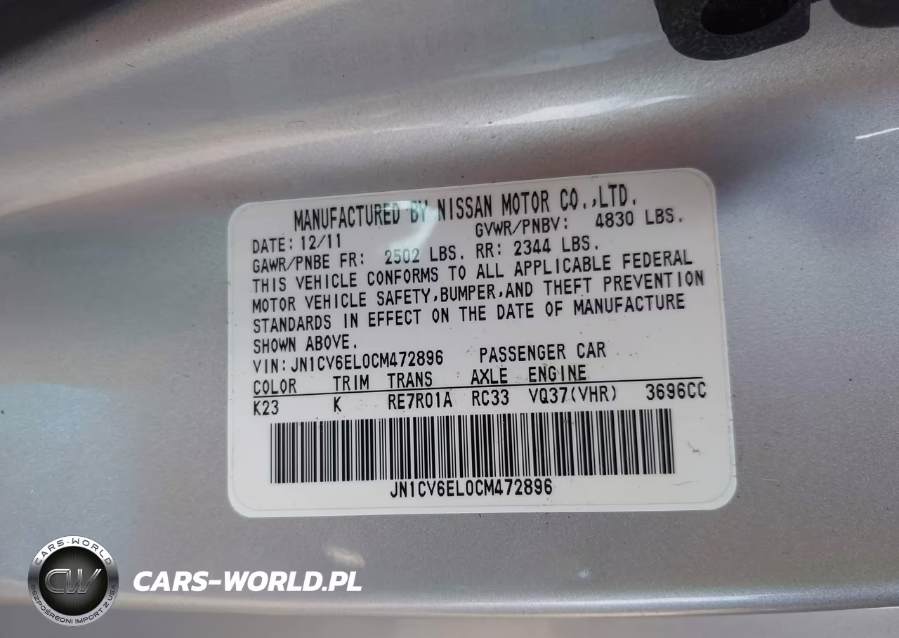 2012 Infiniti G37X VIN:JN1CV6EL0CM472896 - 9