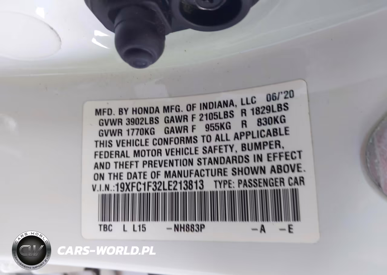 2020 Honda Civic Ex VIN:19XFC1F32LE213813 - 9