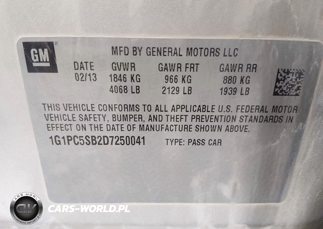 2013 Chevrolet Cruze 1Lt Auto VIN:1G1PC5SB2D7250041 - 9
