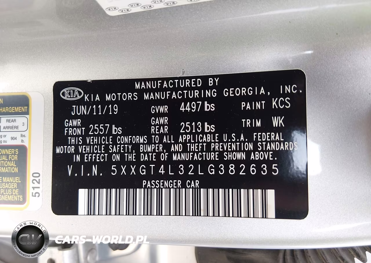 2020 KIA OPTIMA LX VIN:5XXGT4L32LG382635 - 9