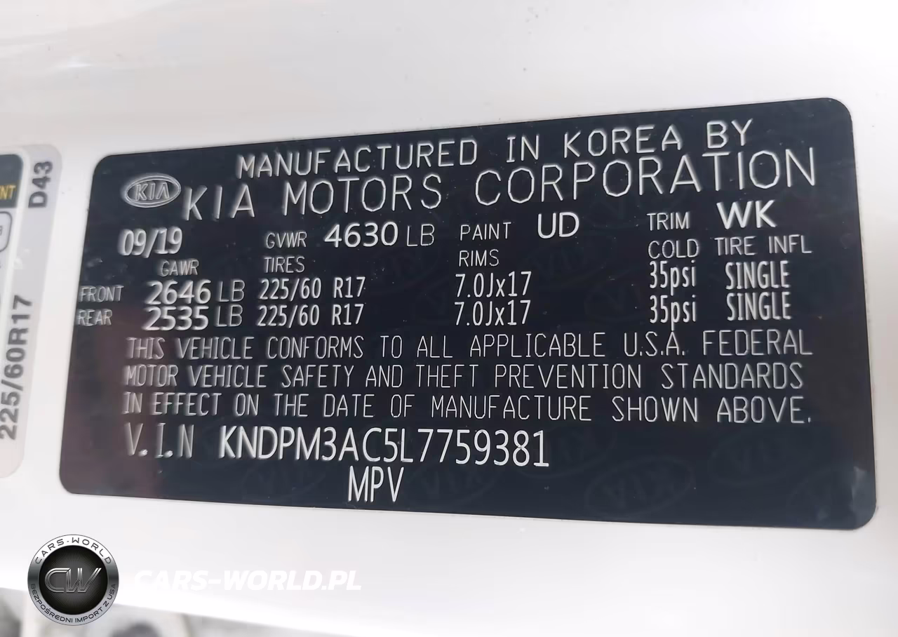 2020 Kia Sportage Lx VIN:KNDPM3AC5L7759381 - 9