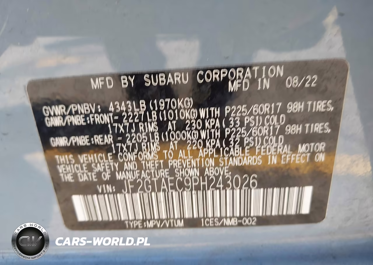 2023 Subaru Crosstrek Premium VIN:JF2GTAEC9PH243026 - 9