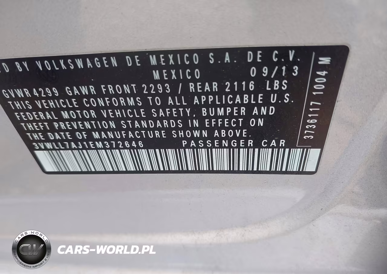 2014 Volkswagen Jetta 2.0L Tdi VIN:3VWLL7AJ1EM372646 - 9