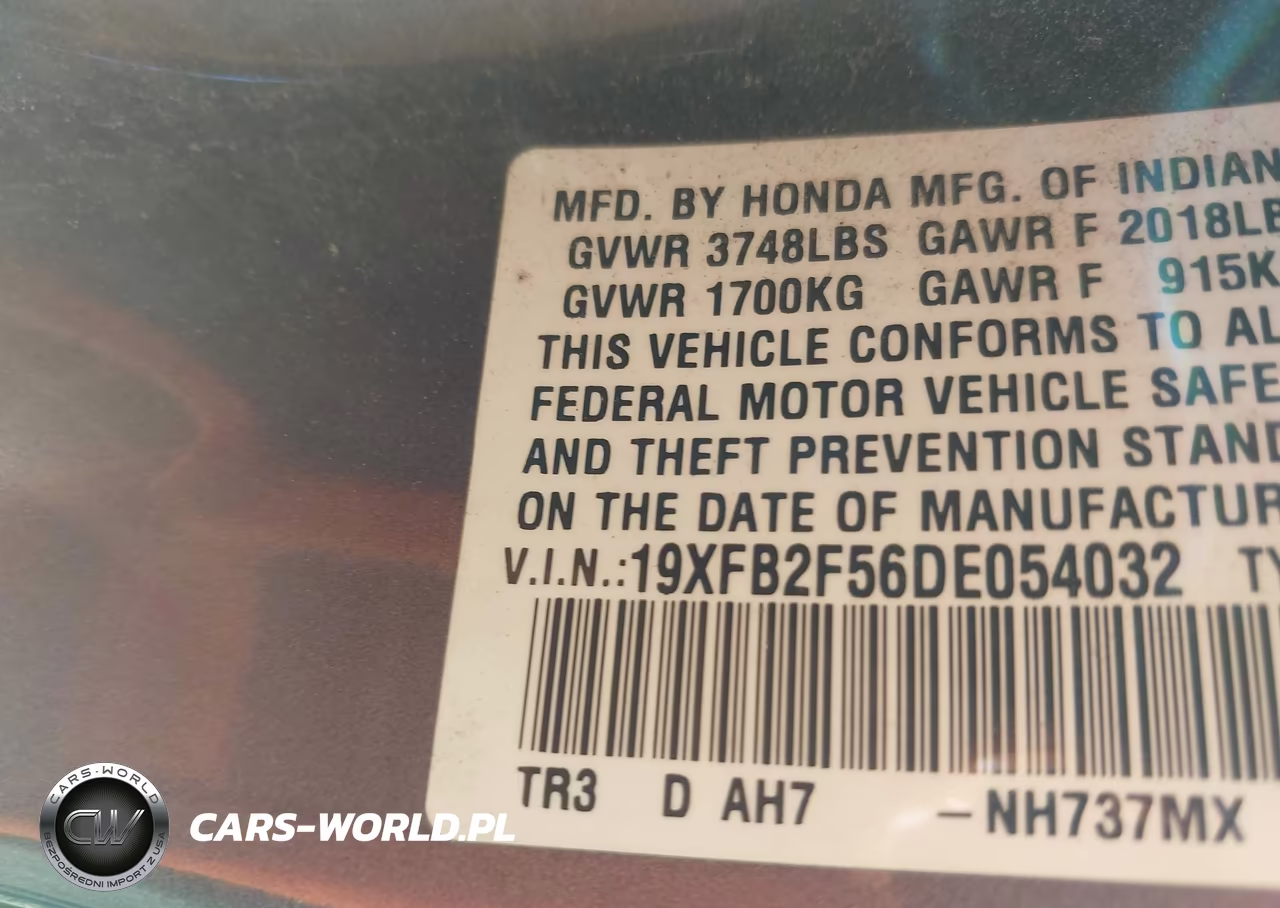 2013 Honda Civic Lx VIN:19XFB2F56DE054032 - 9