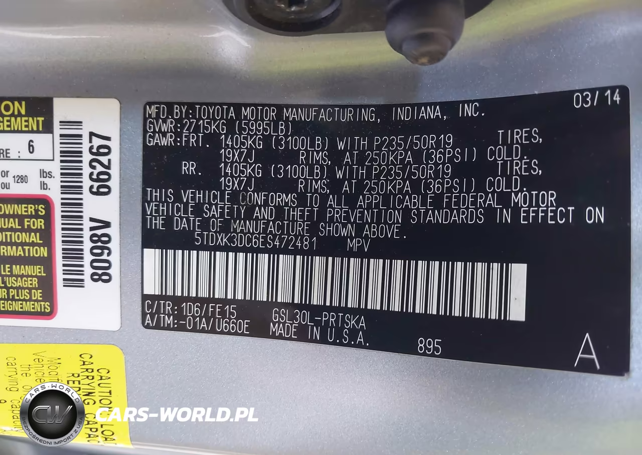 2014 Toyota Sienna Se 8 Passenger VIN:5TDXK3DC6ES472481 - 9