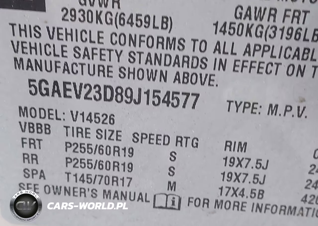 2009 Buick Enclave Cxl VIN:5GAEV23D89J154577 - 9