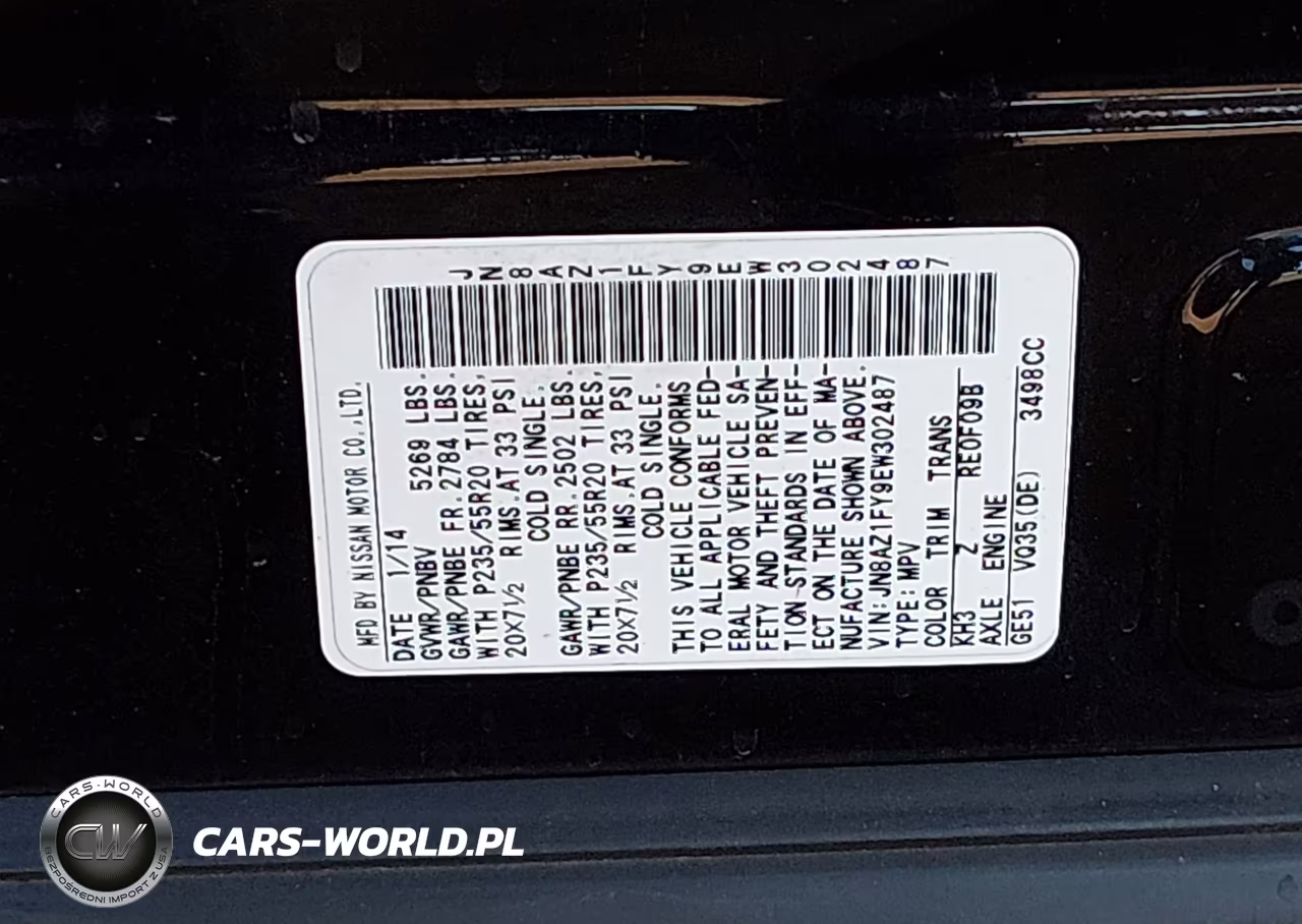 2014 Nissan Murano Crosscabriolet VIN:JN8AZ1FY9EW302487 - 9