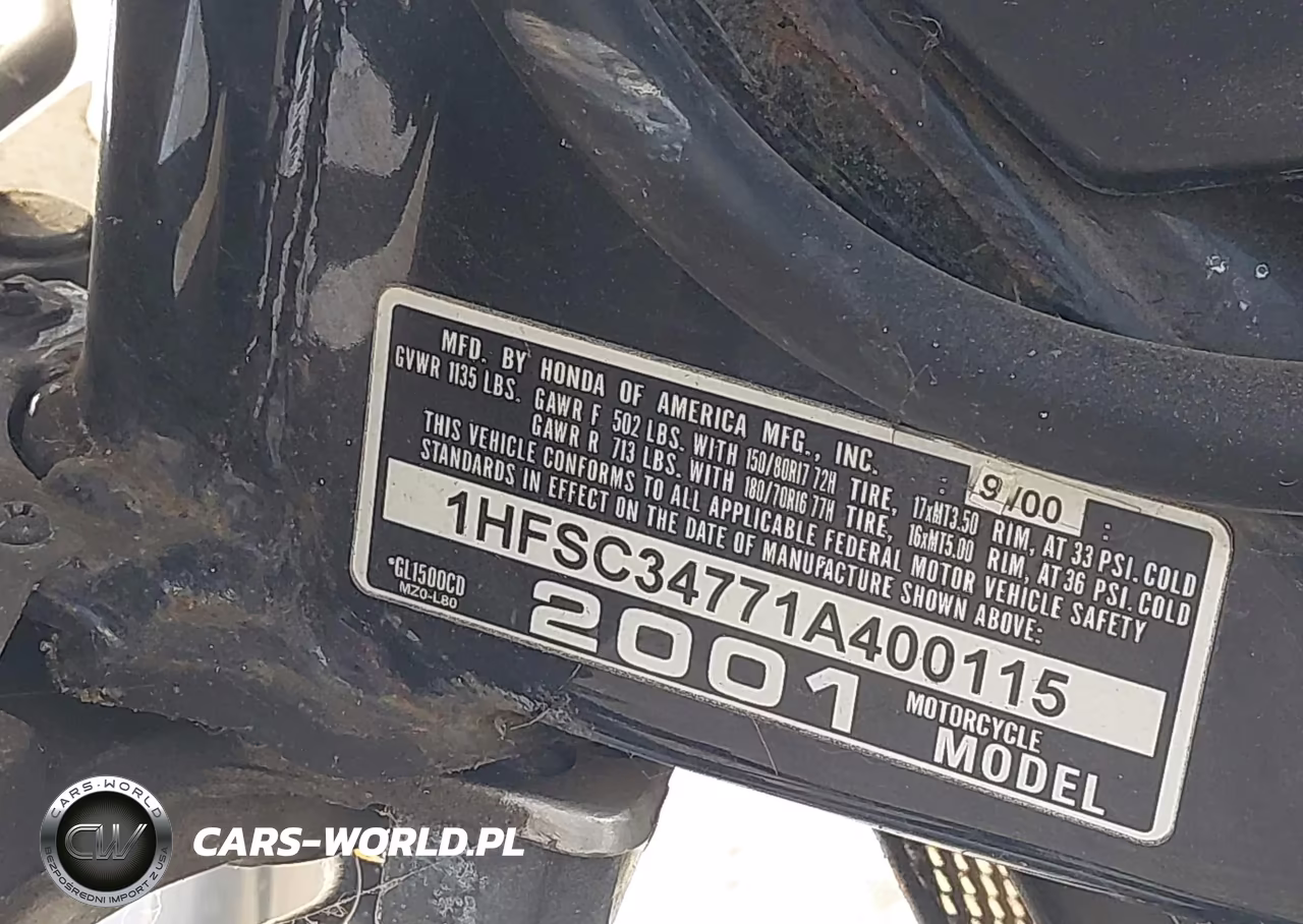 2001 Honda Gl1500 Cd VIN:1HFSC34771A400115 - 9
