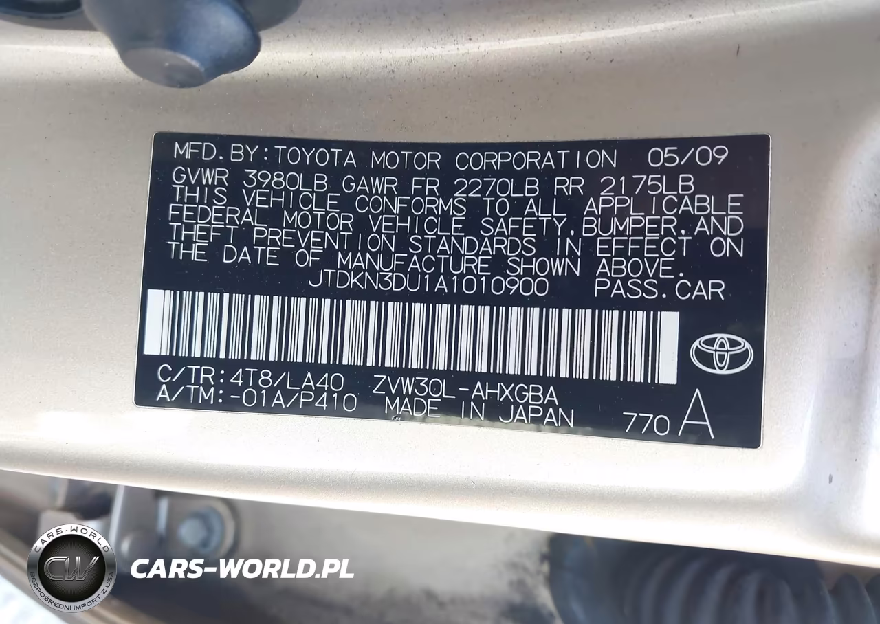 2010 Toyota Prius Iv VIN:JTDKN3DU1A1010900 - 9
