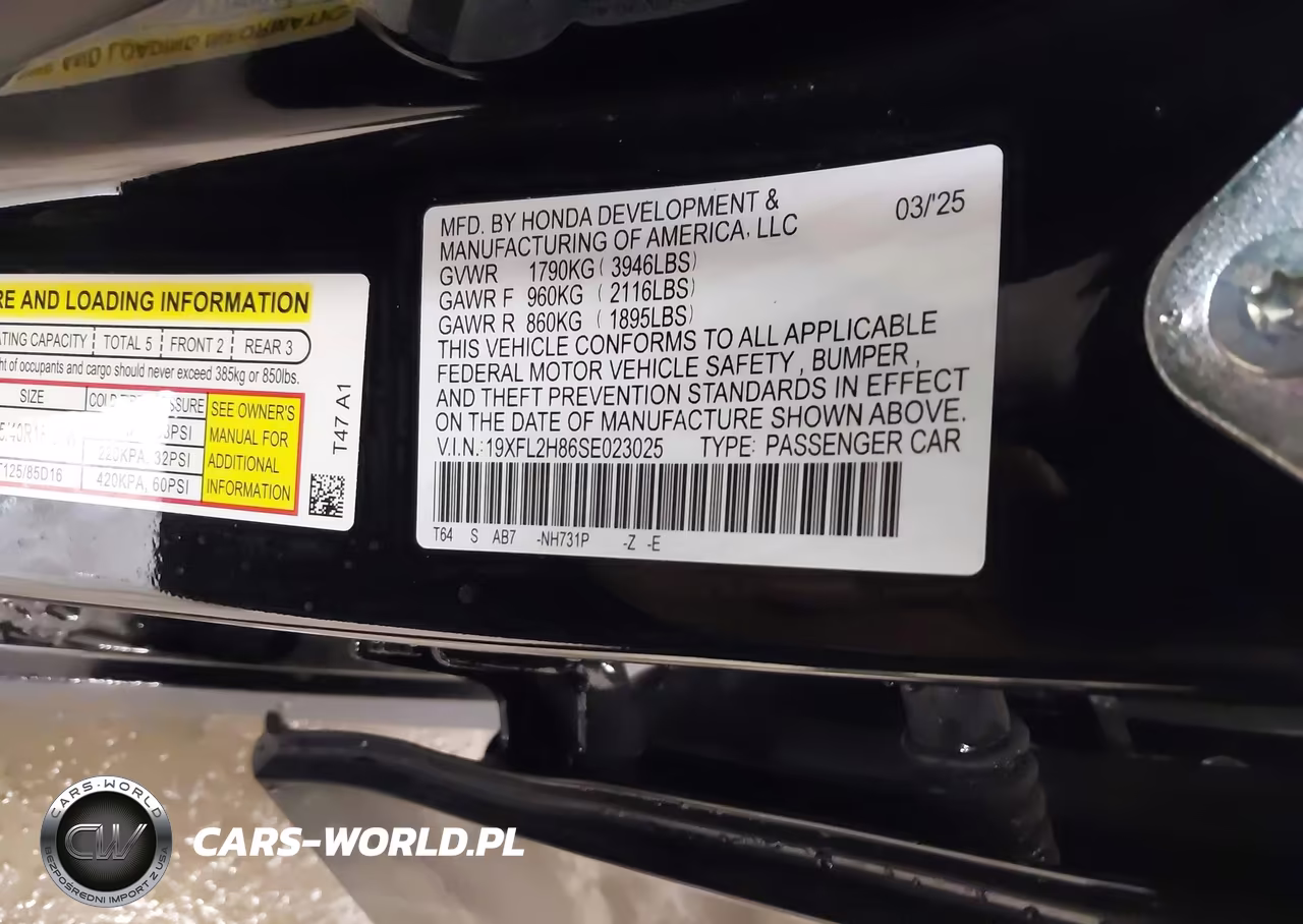 2025 Honda Civic Sedan Sport VIN:19XFL2H86SE023025 - 9