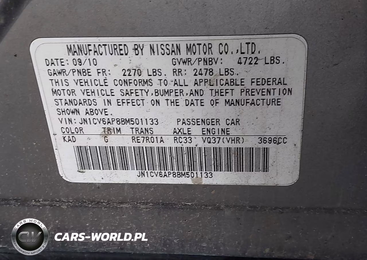 2011 Infiniti G37 Journey VIN:JN1CV6AP8BM501133 - 9