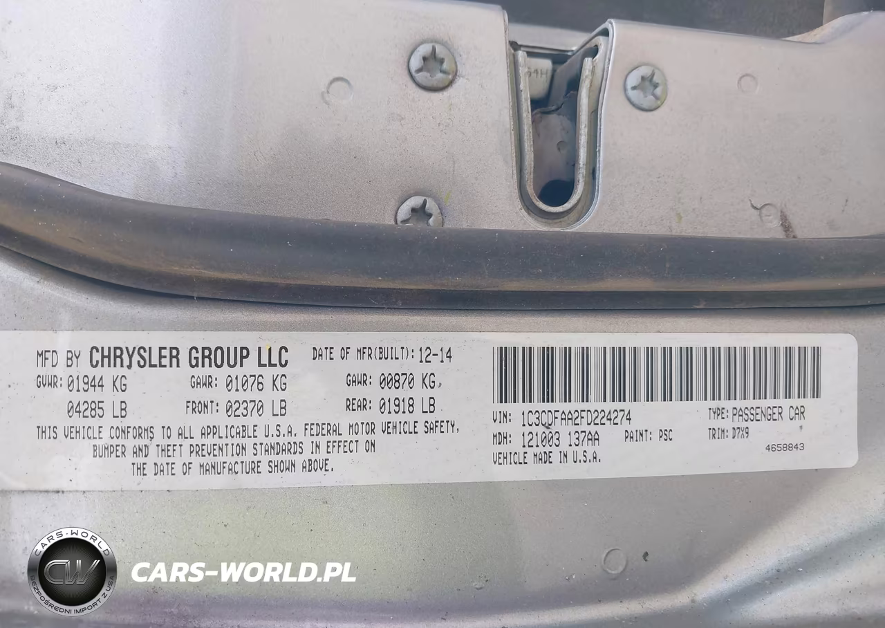 2015 Dodge Dart Se VIN:1C3CDFAA2FD224274 - 9