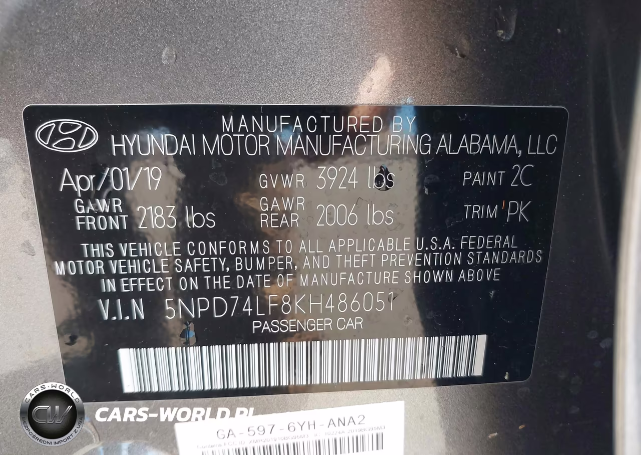 2019 Hyundai Elantra Se VIN:5NPD74LF8KH486051 - 9