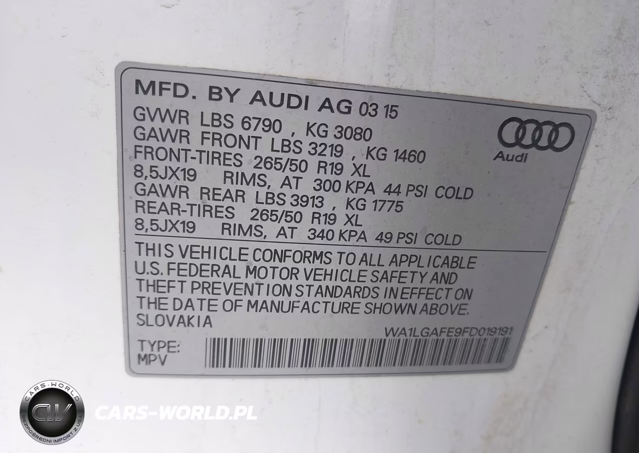 2015 Audi Q7 3.0T Premium VIN:WA1LGAFE9FD019191 - 9