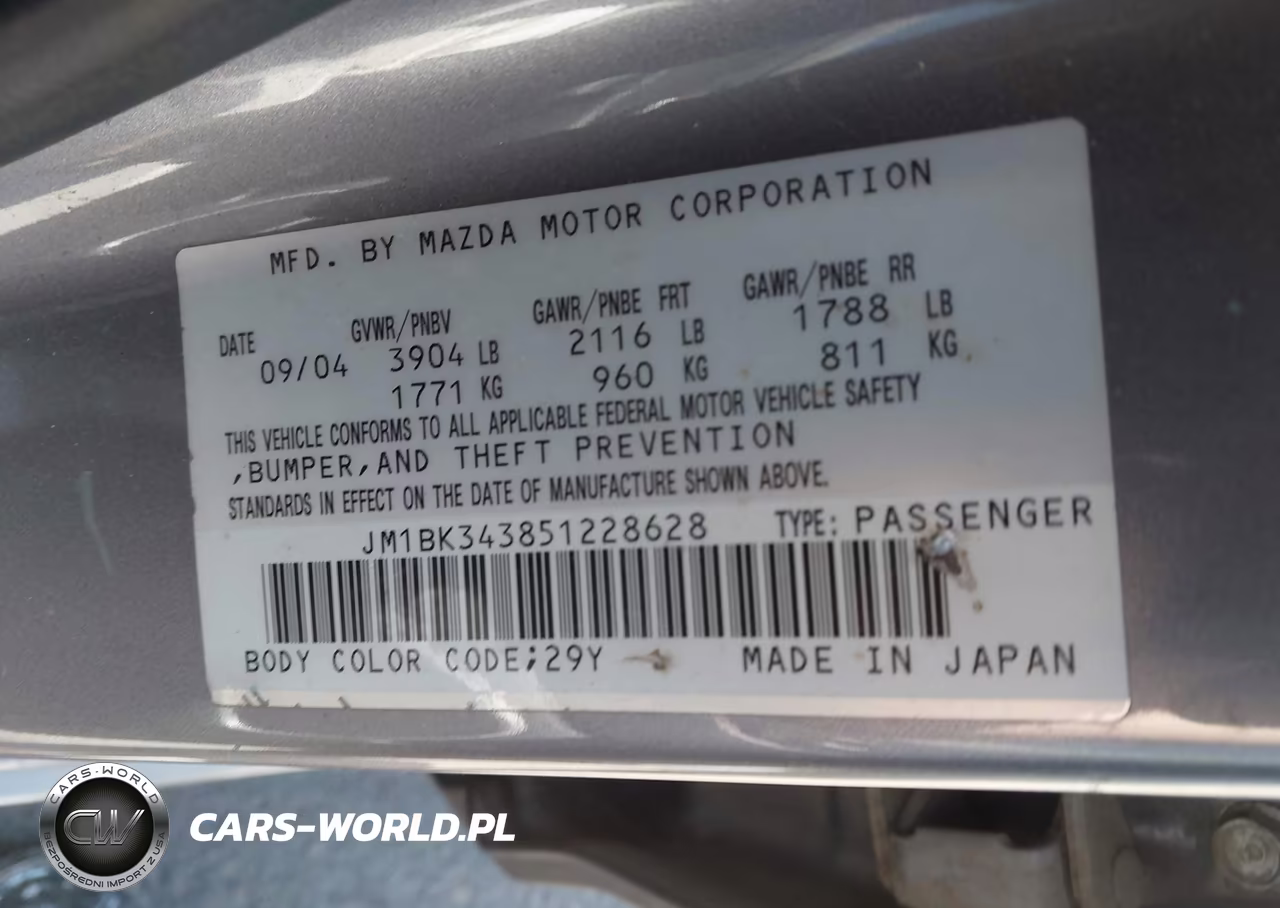 2005 Mazda Mazda3 S VIN:JM1BK343851228628 - 9