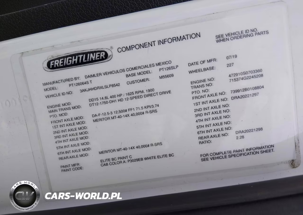 2020 Freightliner New Cascadia 126 VIN:3AKJHHDRXLSLP8542 - 8