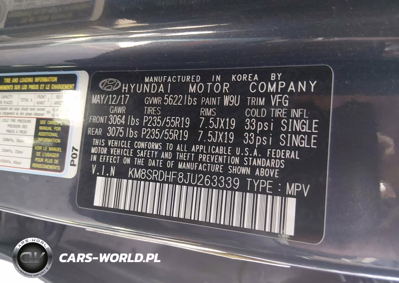 2018 Hyundai Santa Fe Limited Ultimate VIN:KM8SRDHF8JU263339 - 9