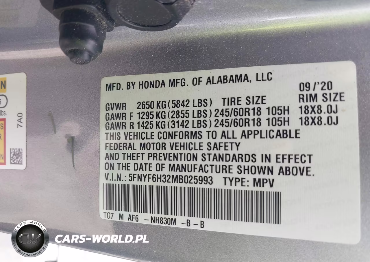 2021 Honda Pilot Awd Ex VIN:5FNYF6H32MB025993 - 9