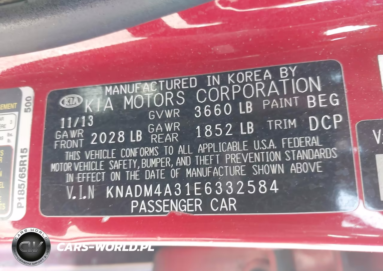 2014 Kia Rio Lx VIN:KNADM4A31E6332584 - 9