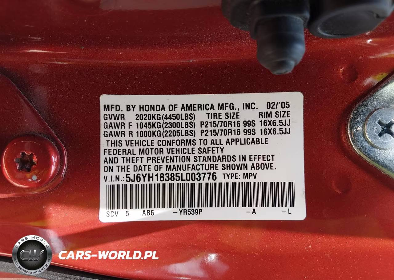 2005 Honda Element Lx VIN:5J6YH18385L003776 - 9