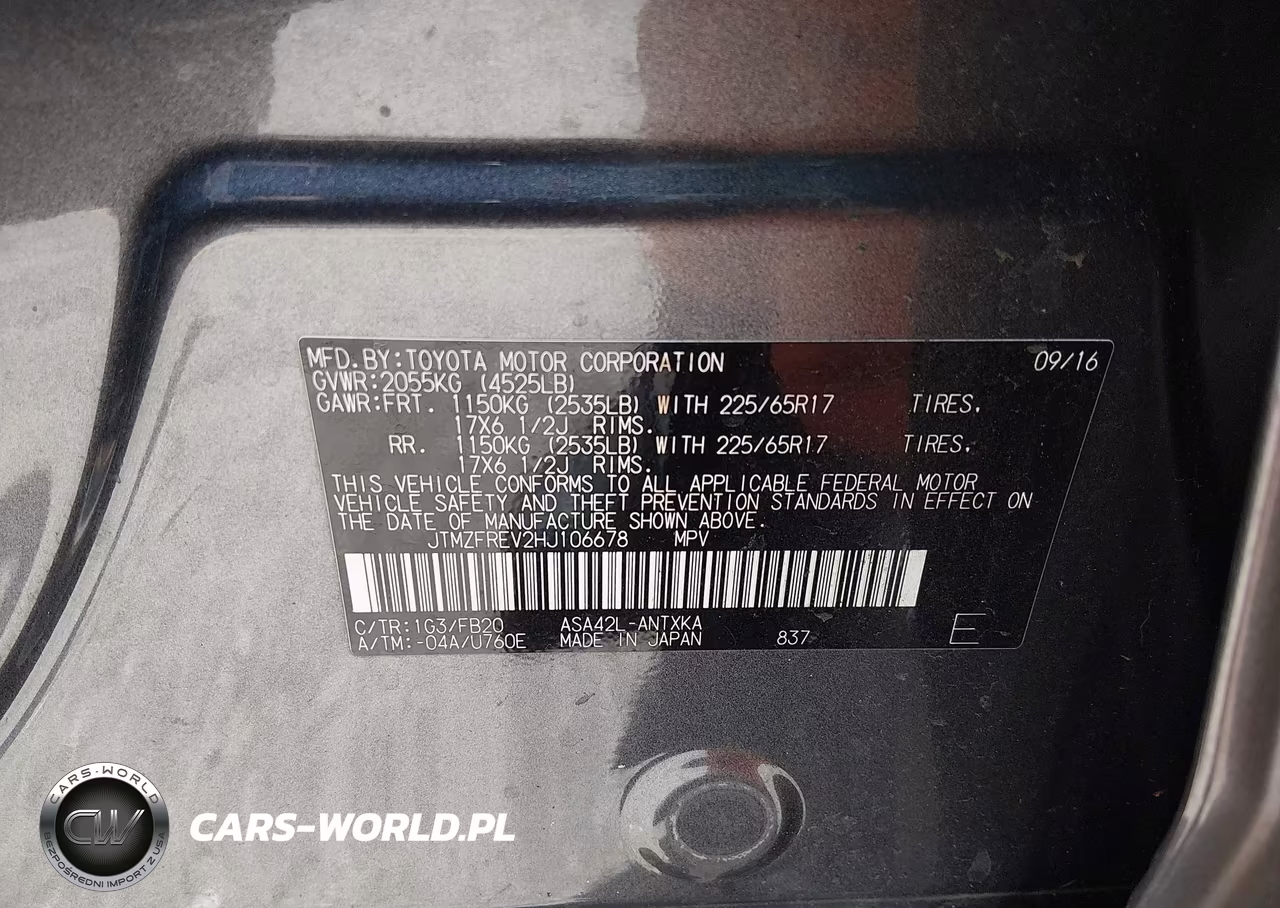 2017 Toyota Rav4 Le VIN:JTMZFREV2HJ106678 - 9