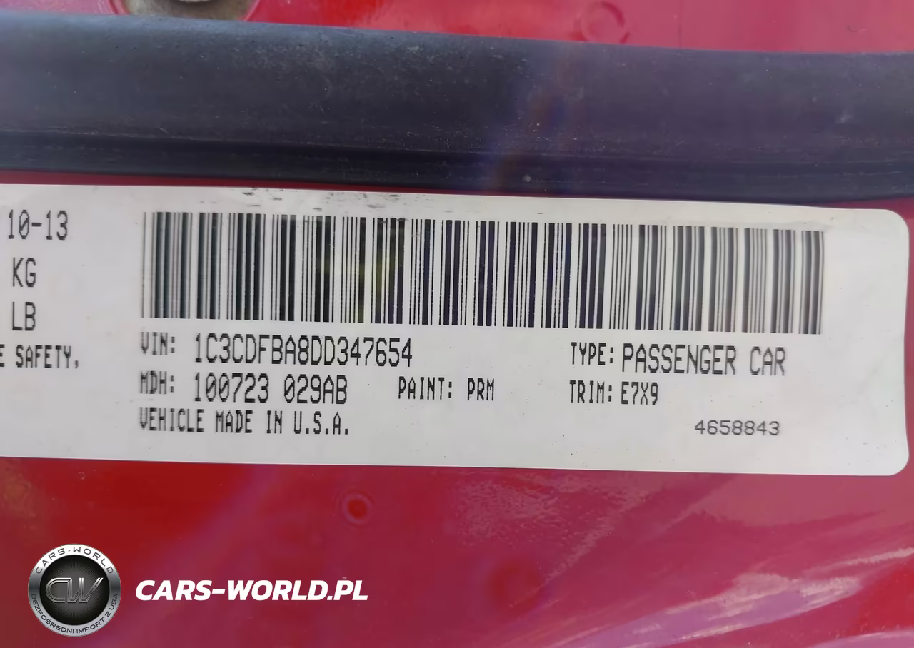 2013 Dodge Dart Sxt VIN:1C3CDFBA8DD347654 - 9