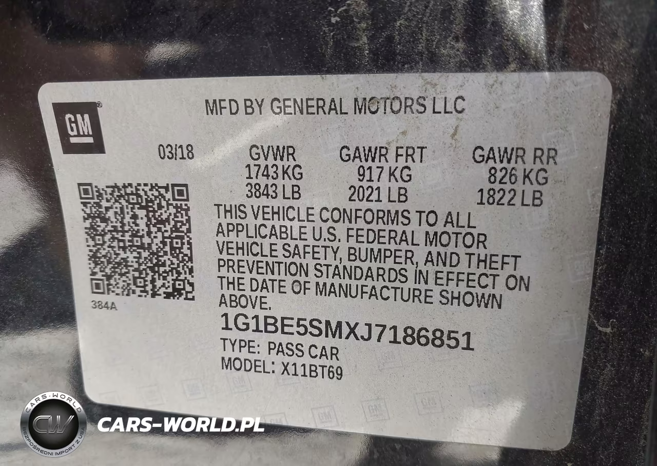 2018 Chevrolet Cruze Lt Auto VIN:1G1BE5SMXJ7186851 - 9