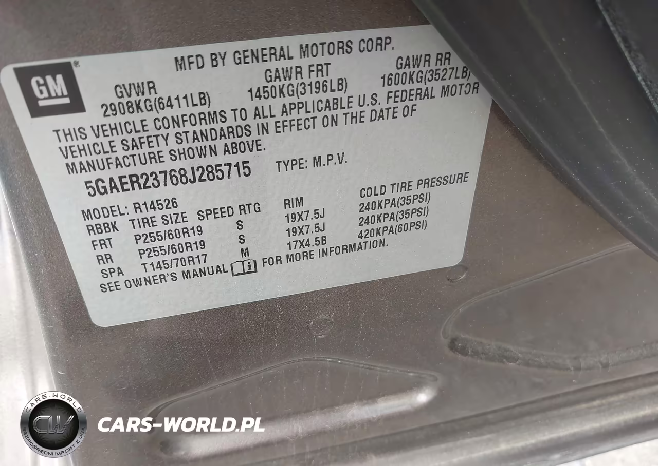 2008 Buick Enclave Cxl VIN:5GAER23768J285715 - 9