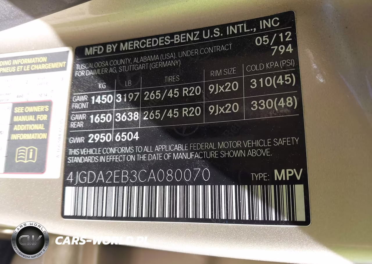 2012 Mercedes-Benz Ml 350 Bluetec 4Matic VIN:4JGDA2EB3CA080070 - 9