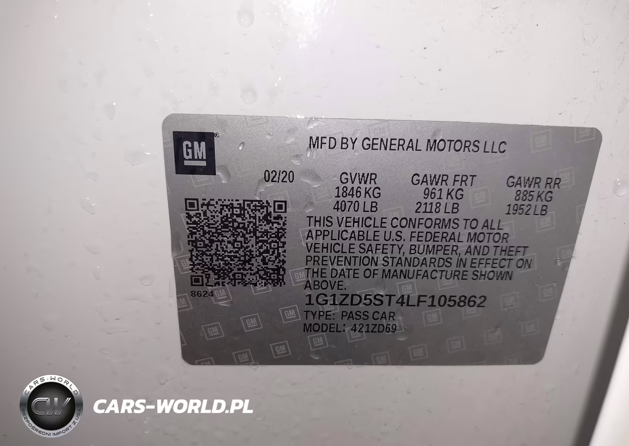 2020 Chevrolet Malibu Fwd Lt VIN:1G1ZD5ST4LF105862 - 9